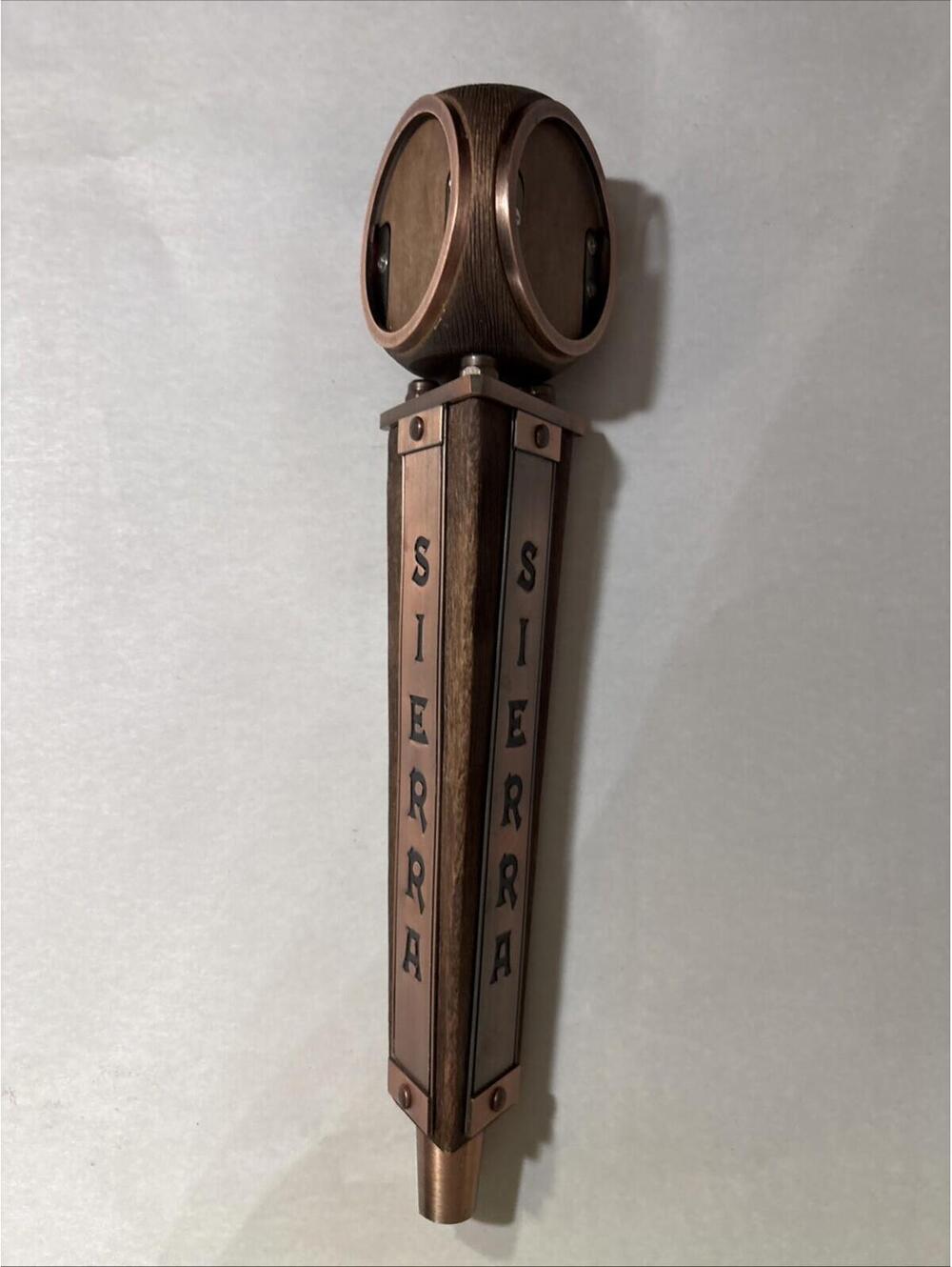 Sierra Nevada 12” Wooden & Copper Beer Tap Handle-No Labels, Man Cave, Home Bar